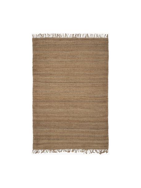 Ręcznie wykonany dywan z juty z frędzlami Naturals, 100% juta, Brązowy, S 60 x D 90 cm (Rozmiar XXS)