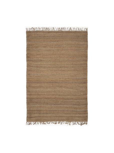 Tapis en jute à franges fait main Naturals, 100 % jute, Brun, larg. 60 x long. 90 cm (taille XXS)