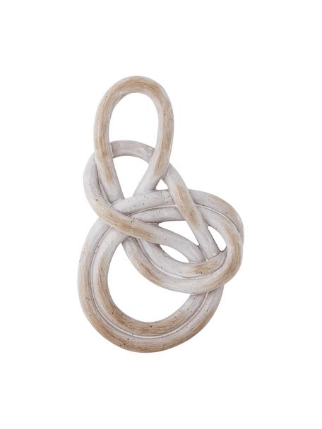 Handgefertigtes Wandobjekt Sifan, Polyresin, Metall, Weiß, Beige, B 14 x H 22 cm
