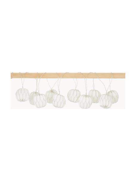 Guirnalda de luces LED Origami, 275 cm, Linternas: papel, Cable: plástico, Blanco, plateado, L 275 cm