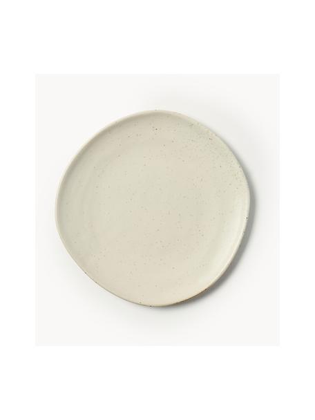 Assiette à petit déjeuner en grès Flow, Grès cérame, Blanc cassé, chiné, Ø 15 cm