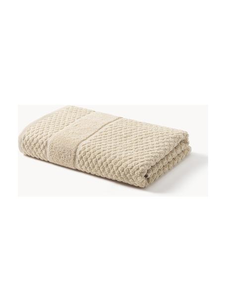 Handdoek Katharina met honingraatpatroon in verschillende formaten, Beige, Douchehanddoek, B 70 x L 140 cm