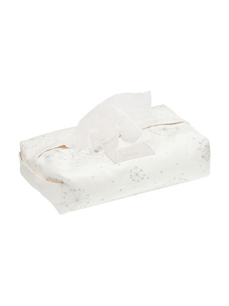 Feuchttücherbezug Dandelion aus Bio-Baumwolle, 100% Biobaumwolle, Cremefarben, Beige, gemustert, B 25 x T 17 cm