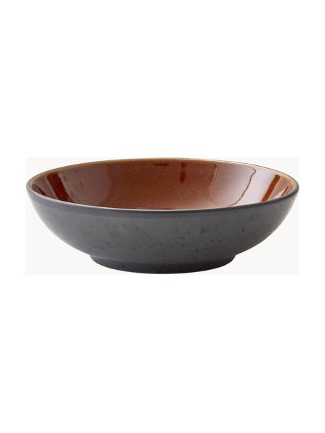 Soepborden Gastro met reactief glazuur, 6 stuks, Keramiek, Zwart, lichtbruin, Ø 20 x H 6 cm