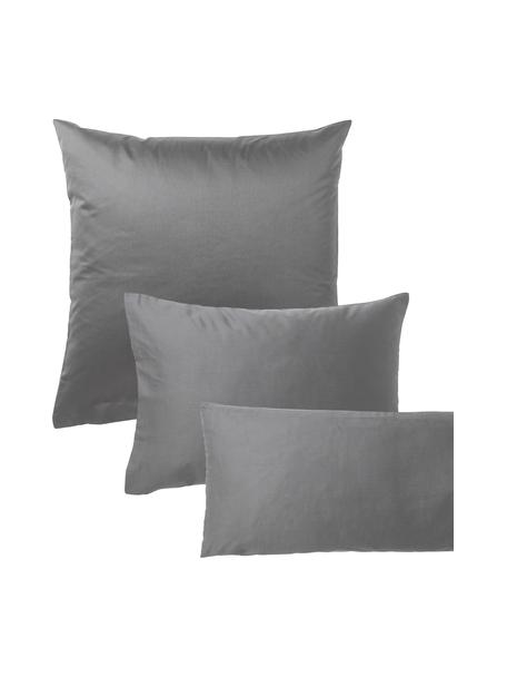 Obliečka na vankúš z bavlneného saténu Comfort, Tmavosivá, Š 40 x D 80 cm