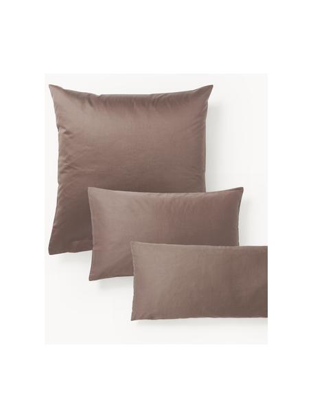 Funda de almohada de satén Comfort, Marrón oscuro, An 45 x L 110 cm