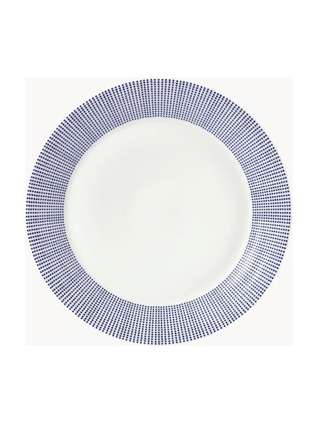 Plytký tanier z porcelánu Pacific Blue, Porcelán, Bodkovaný, Ø 29 cm