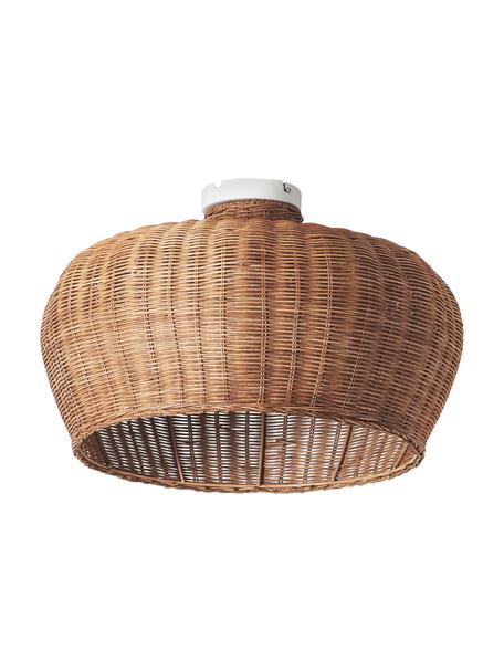 Stropná lampa z ratanu Krisa, Kov, ratan, Hnedá, Š 50 x V 32 cm