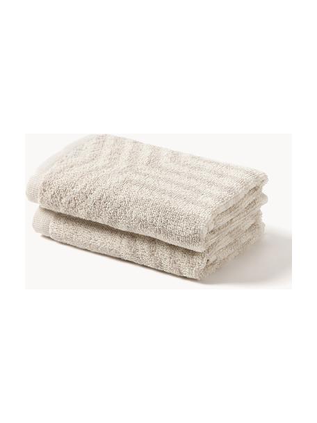 Ręcznik z bawełny Fatu, różne rozmiary, Odcienie jasnego beżowego, Ręcznik dla gości XS, S 30 x D 30 cm, 2 szt.