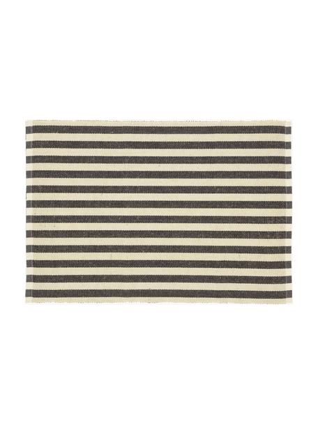 Tischsets Stiff, 2 Stück, 50 % Baumwolle, 50 % Jute, Dunkelgrau, B 35 x L 50 cm