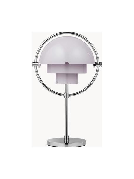 Lampada da tavolo portatile con luce regolabile Multi-Lite, orientabile, Alluminio rivestito, Lavanda lucido, argentato lucido, Ø 15 x Alt. 30 cm