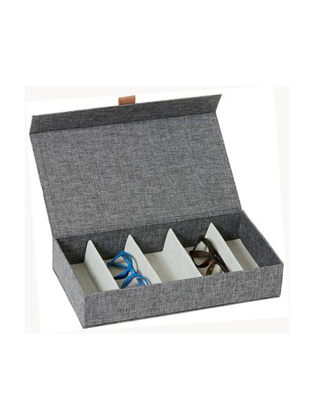 Caja para gafas Premium, Gris oscuro, marrón, An 30 x F 17 cm