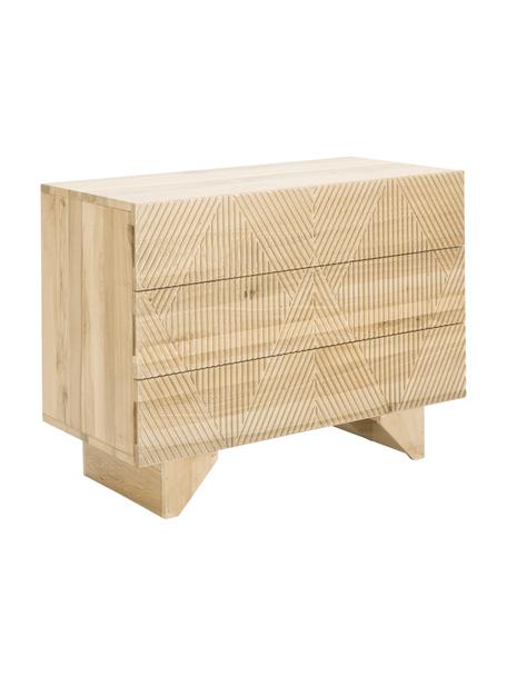 Schubladenkommode Louis aus massivem Eschenholz, Korpus: Massives Eschenholz, lack, Eschenholz, B 100 x H 75 cm