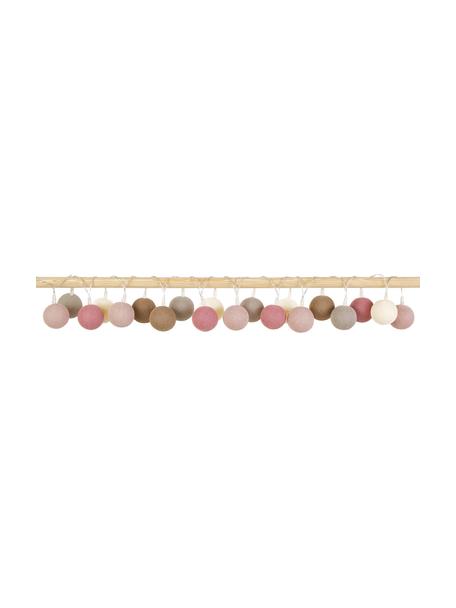 Girlanda świetlna LED Colorain,  dł. 378 cm i 20 lampionów, Beżowy, odcienie brązowego, odcienie różowego, D 378 cm