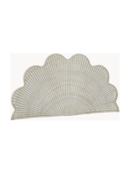 Tête de lit en rotin Shelly, Rotin, Blanc, larg. 177 x haut. 94 cm