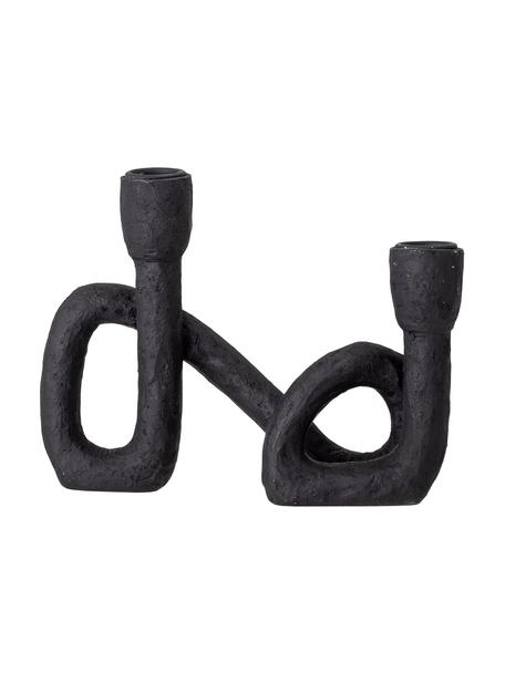 Świecznik Mashel, Tworzywo sztuczne, Czarny, S 21 x W 17 cm