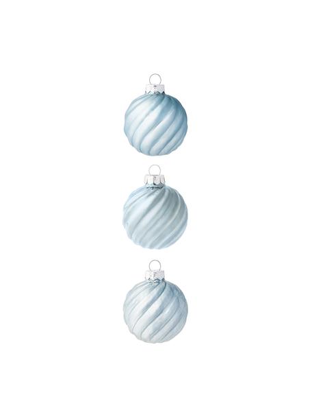 Palline di Natale Gabriela Ø 6 cm, 3 pz, Vetro, Azzurro, Ø 6 cm