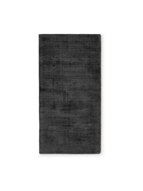 Tappeto in viscosa fatto a mano Jane, Retro: 100% cotone Il materiale , Antracite, Larg. 80 x Lung. 150 cm (taglia XS)