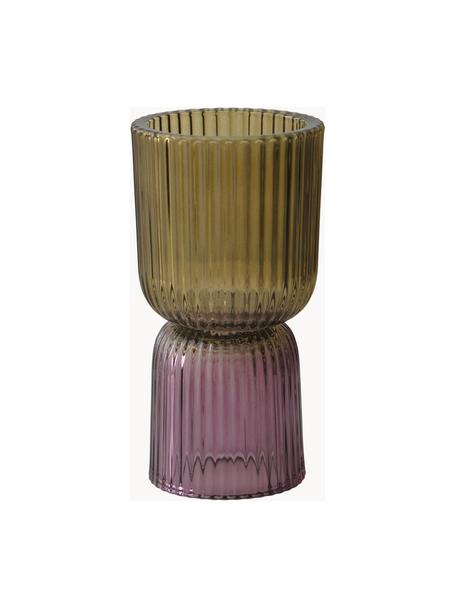 Portalumini Corri, Vetro, Lilla, verde, Ø 9 x Alt. 17 cm