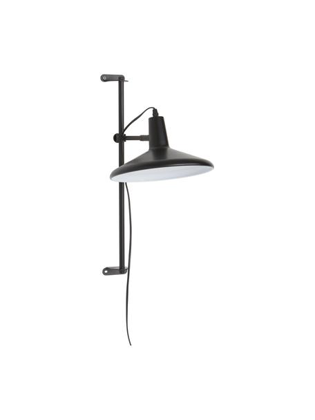 Veľká nastaviteľná nástenná lampa Twiss, Čierna, H 40 x V 50 cm