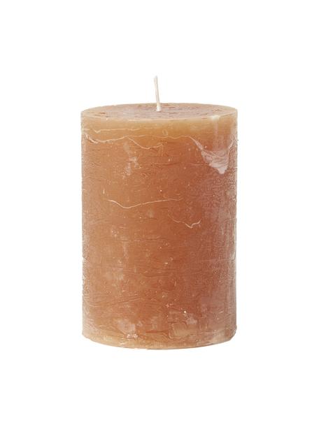 Ručně vyrobená svíčka Rustic, Parafín, Oranžová, Ø 7 cm, V 10 cm