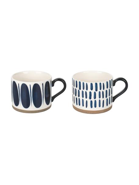 Tasses Masai, 2 élém., Porcelaine Fine Bone China
Fine Bone China est une porcelaine tendre, qui se distingue particulièrement par sa brillance et sa translucidité, Bleu, blanc, imprimé, Ø 8 x haut. 8 cm, 400 ml