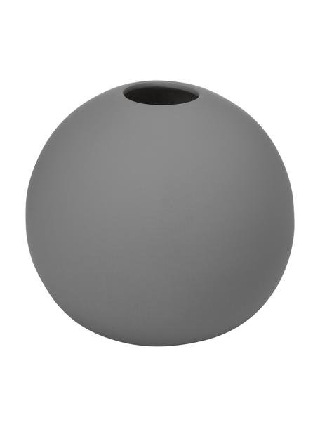 Handgemaakte bolvormige vaas Ball in grijs, Keramiek, Grijs, Ø 10 x H 10 cm