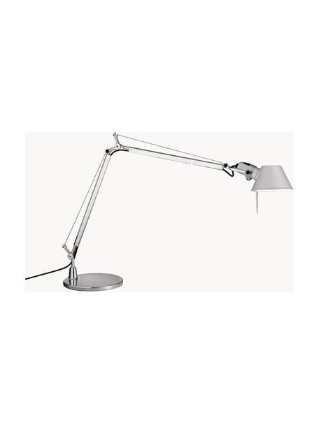 Grosse verstellbare Schreibtischlampe Tolomeo, Silberfarben, B 78 x H 65 - 129 cm