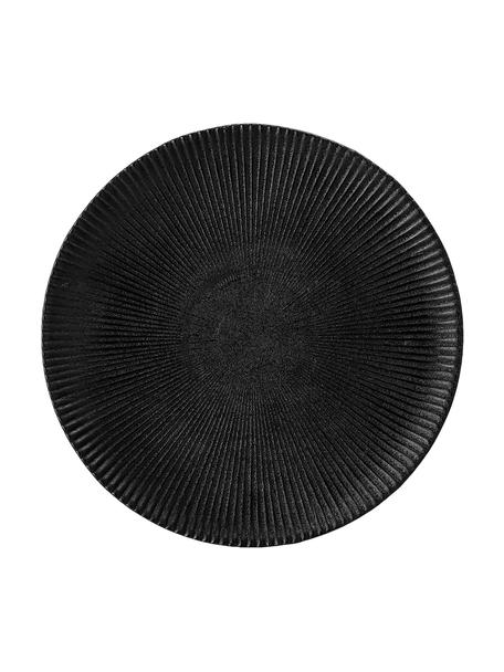 Platos de postre con relieves Neri, 2 uds., Gres
Con estructura de surcos y superficie ligeramente rugosa, Negro, Ø 23 cm