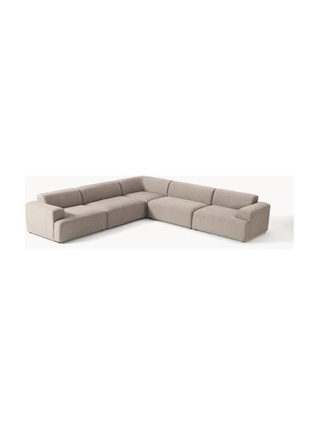 Sofá rinconera longue grande Melva, Tapizado: 100% poliéster Alta resis, Estructura: madera de pino y abeto ma, Patas: plástico. Este producto e, Tejido greige, An 458 x F 220 cm