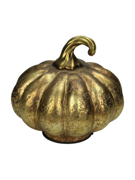 Objet décoratif en verre doré Pumpkin, Verre, Couleur dorée, Ø 14 x haut. 12 cm