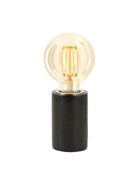 Petite lampe ampoule nue à poser marbre Siv, Marbre noir, Ø 6 x haut. 10 cm