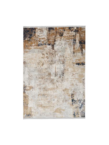 Koberec s abstraktným vzorom Verona, Krémová, béžová, sivá, hnedá, tmavomodrá, Š 80 x D 150 cm (veľkosť XS)