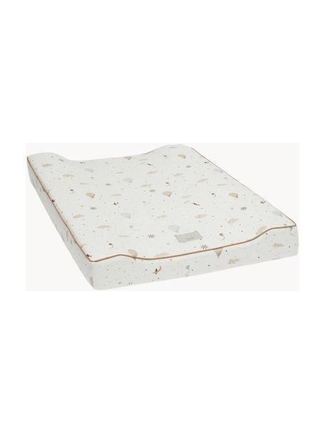 Aankleedkussen Dreamland van biokatoen, Crèmewit, beige, bruin, patroon, B 50 x L 65 cm