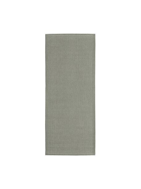 Passatoia per corridoio in cotone grigio e beige 60 x 200 cm TUDY