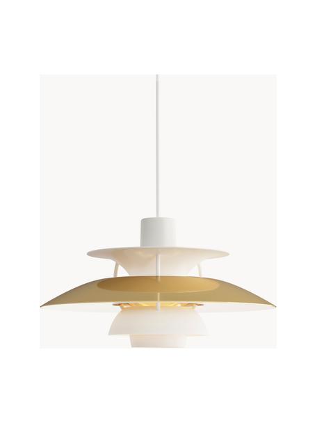 Hanglamp PH 5, verschillende formaten, Lampenkap: gecoat metaal, Wit, goudkleurig, Ø 30 x H 16 cm