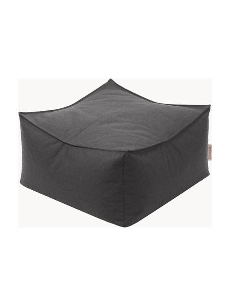 Outdoor-Pouf Stay, Bezug: 100 % Polyester, wetterfe, Webstoff Anthrazit, B 60 x H 33 cm