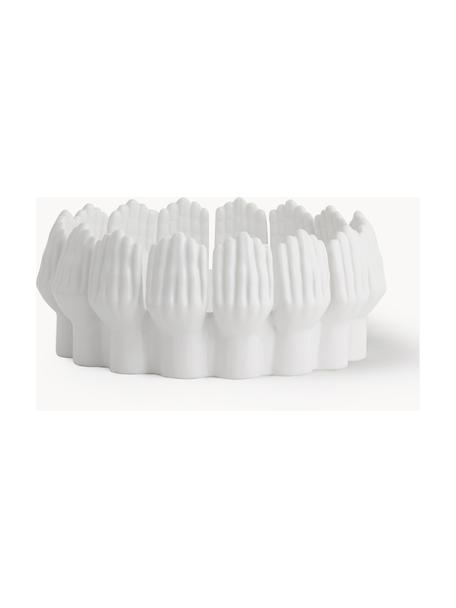 Cuenco decorativo grande de cerámica Anise, Cerámica, Blanco, Ø 30 x Al 12 cm