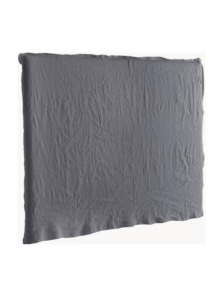 Tête de lit en lin Palma, Lin gris foncé, larg. 180 x haut. 122 cm