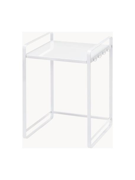 Scaffale da cucina estraibile Tower, Acciaio rivestito, Bianco, Larg. 43-74 x Alt. 50 cm