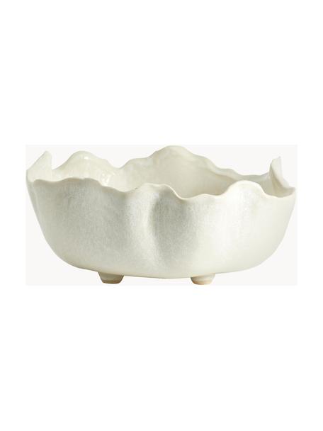 Serveerschaal Kauai van keramiek, verschillende formaten, Keramiek, Crèmekleurig, Ø 35 x H 14 cm