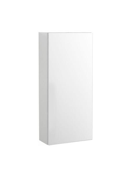 Mobile bagno medio Yoka, larg. 35 cm, Ripiani: vetro, truciolare con lam, Bianco, Larg. 35 x Alt. 78 cm