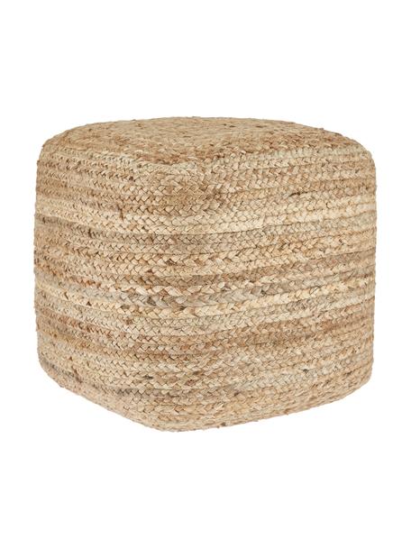 Ručně vyrobený puf z juty Bono, Hnědá, Š 45 cm, V 45 cm
