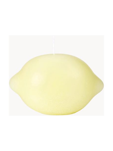 Handgemaakte kaars Helfa, Paraffine, Lichtgeel, Ø 14 x H 9 cm