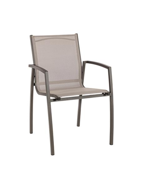 Krzesło ogrodowe Hilla Cloud, Stelaż: aluminium malowane proszk, Kawowy brązowy, beżowy, S 57 x G 61 cm