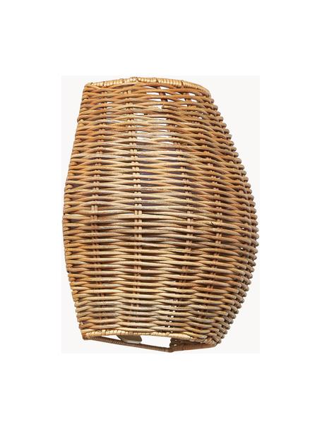 Applique mobile per esterni a LED dimmerabile con telecomando Saona, Fibra naturale, Rattan, Larg. 21 x Alt. 23 cm