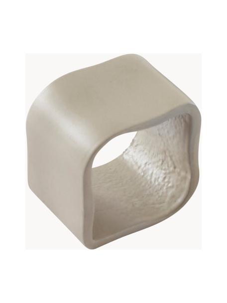 Servetringen Bille, 4 stuks, Gepoedercoat aluminium, Lichtbeige, mat, B 5 x H 5 cm