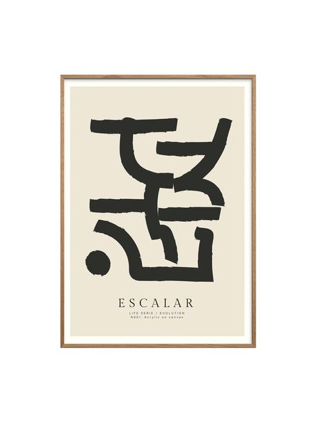 Poster Escalar by Lucrecia Rey Caro x The Poster Club, Hellbeige, Schwarz, B 30 x H 40 cm