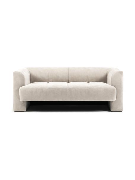 Divano 2 posti Bobi, Rivestimento: 88% poliestere, 12% nylon, Struttura: legno di pino massiccio, Tessuto bianco crema, Larg. 178 x Prof. 82 cm