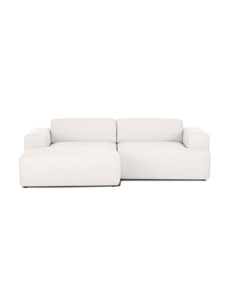 Sofa narożna Melva (3-osobowa), Tapicerka: 100% poliester Dzięki tka, Stelaż: lite drewno sosnowe z cer, Nogi: tworzywo sztuczne, Greige tkanina, S 239 x G 143 cm, lewostronna